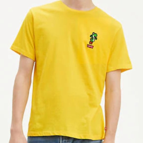 Super Mario Yoshi Tee Shirt Embroidered 